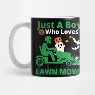 School Halloween 2022 Cool Lawn Mower Home Yard Pumpkins Squad Mug